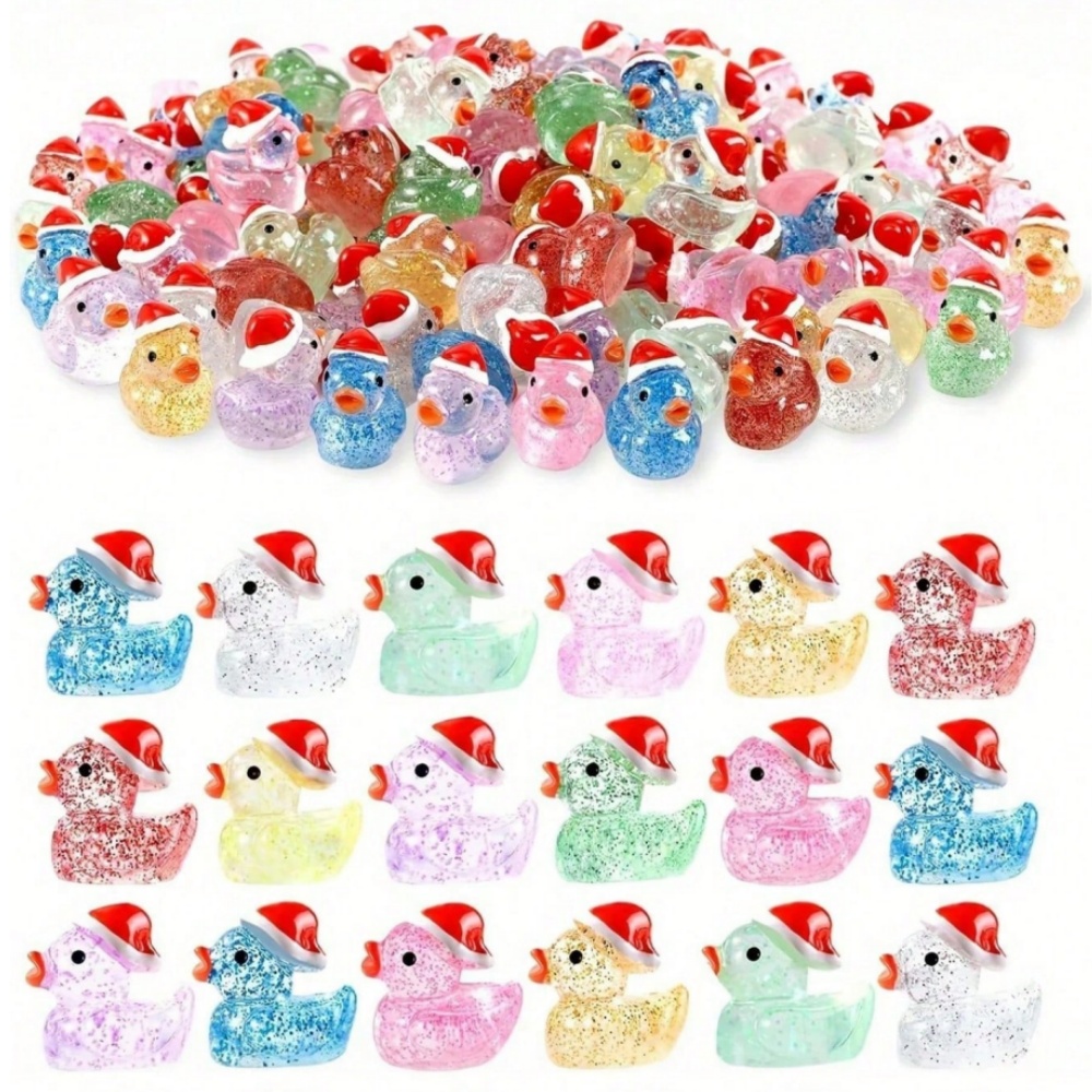 Resin Glitter Pack - Ensemble de 50 canards de Noël