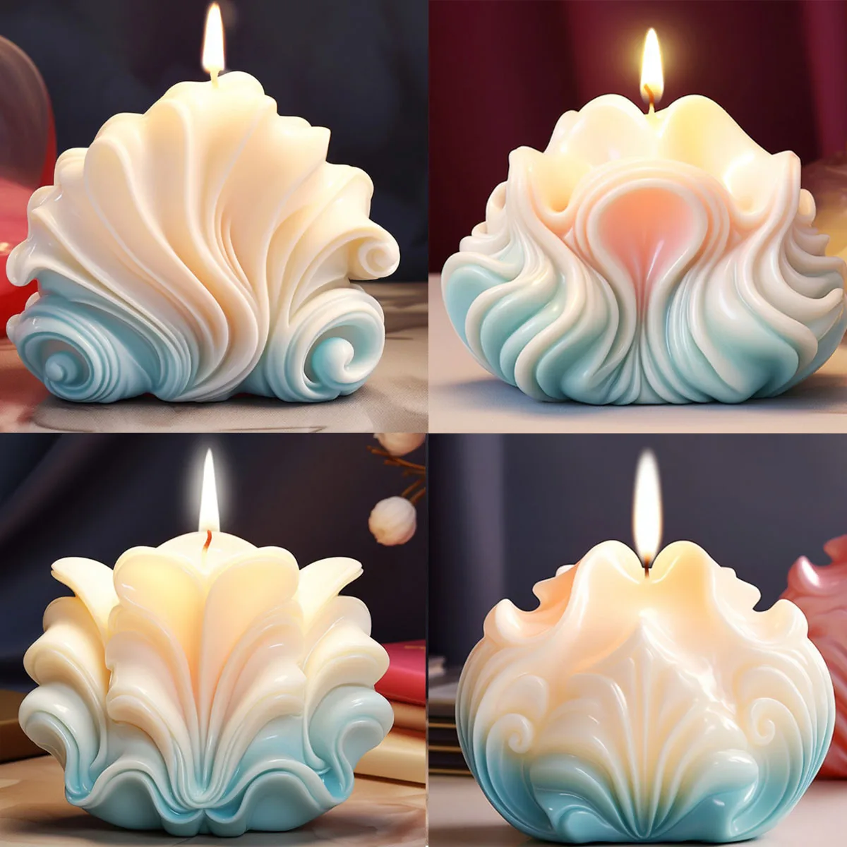 Resin Ocean Wave Mold - Grand moule en silicone Coquillage Marin
