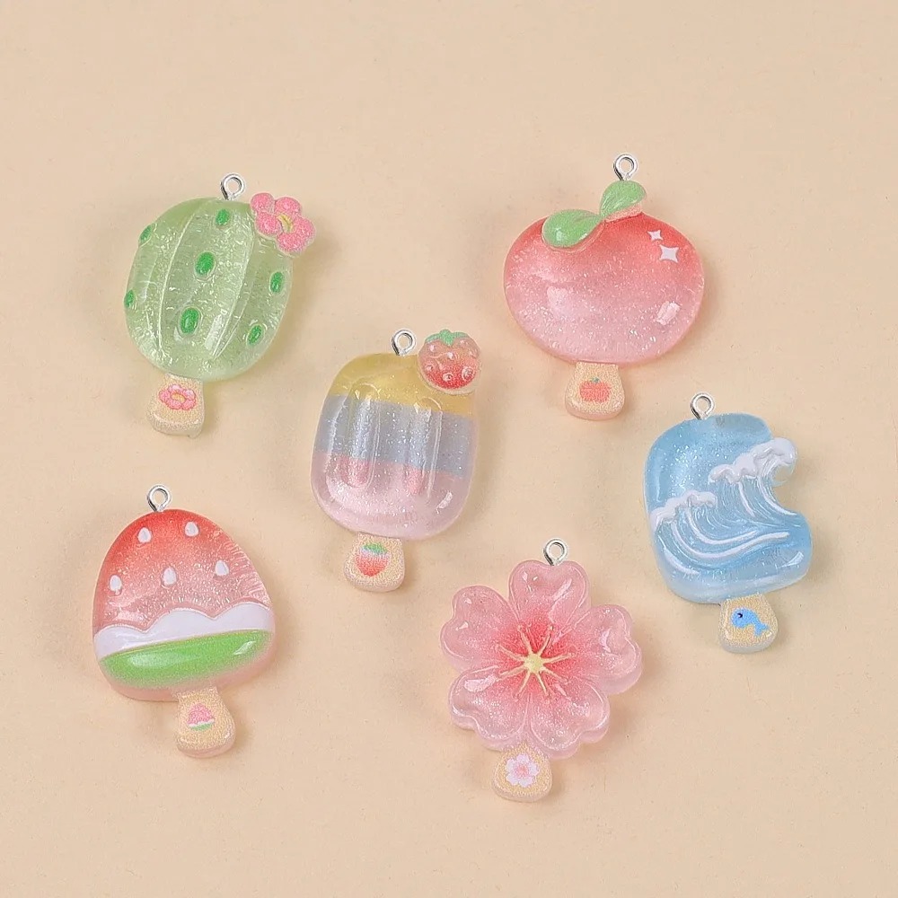 Resin Craft Material - 10 Pcs Breloques en résine Kawaii