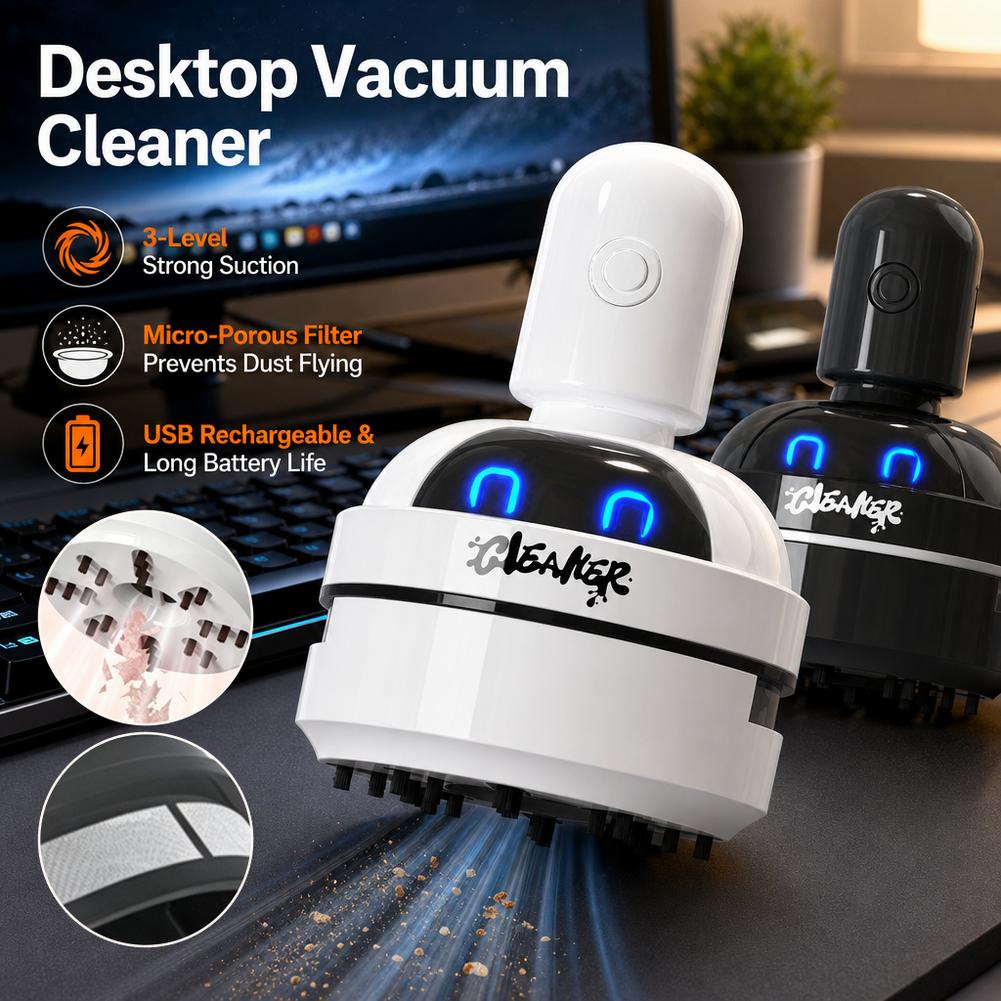 Vacuum Chamber Small - Aspirateur de bureau mini rechargeable, nettoyeur