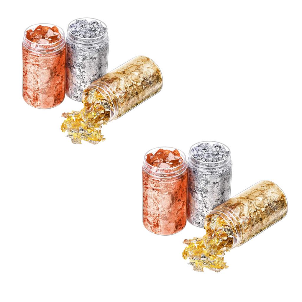 6 autocollants pour ongles en  - Gold Foil Flakes avis et prix